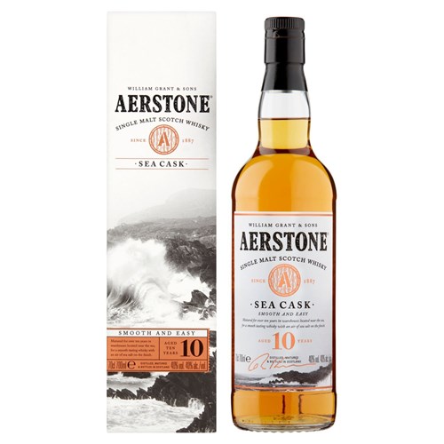 Aerstone Sea Cask 10 Year Old Single Malt Scotch Whisky 70cl - Smooth & Easy Coastal Whisky